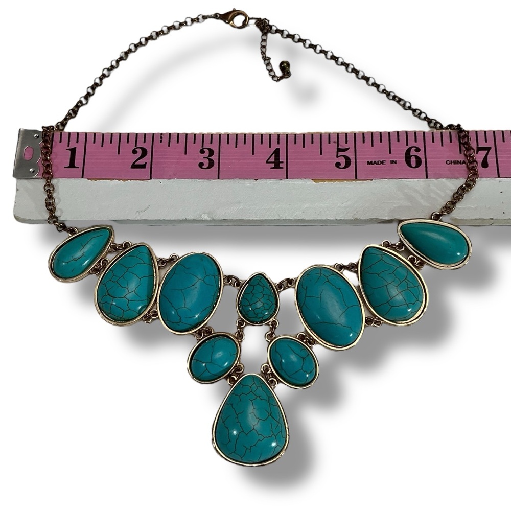 Turquoise Statement Necklace - Picture 5 of 6